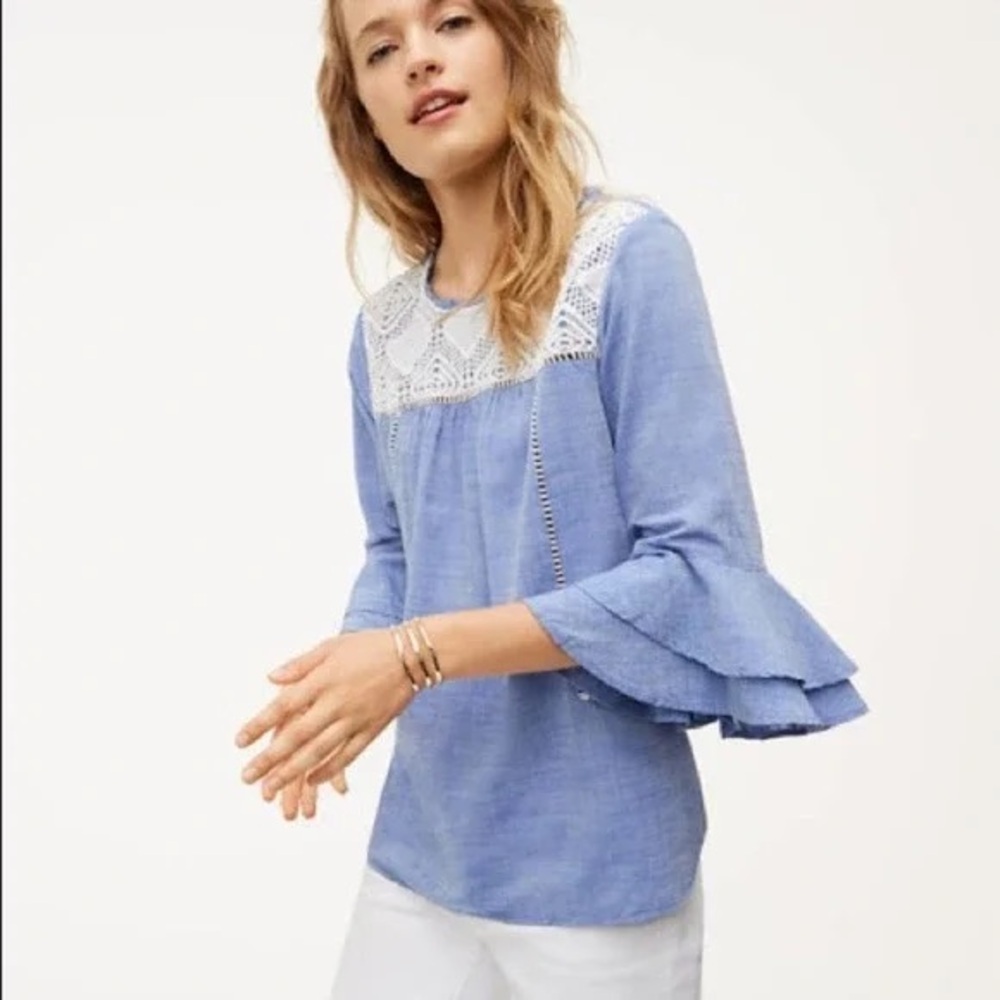 Loft-chambray blouse